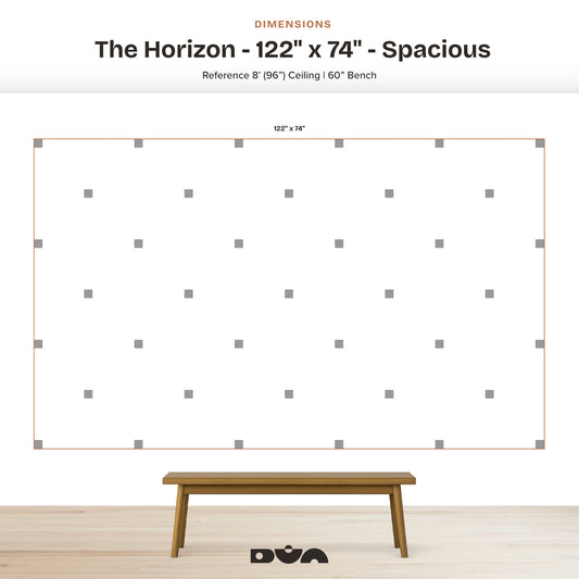 The Horizon - 122" x 74" - Spacious