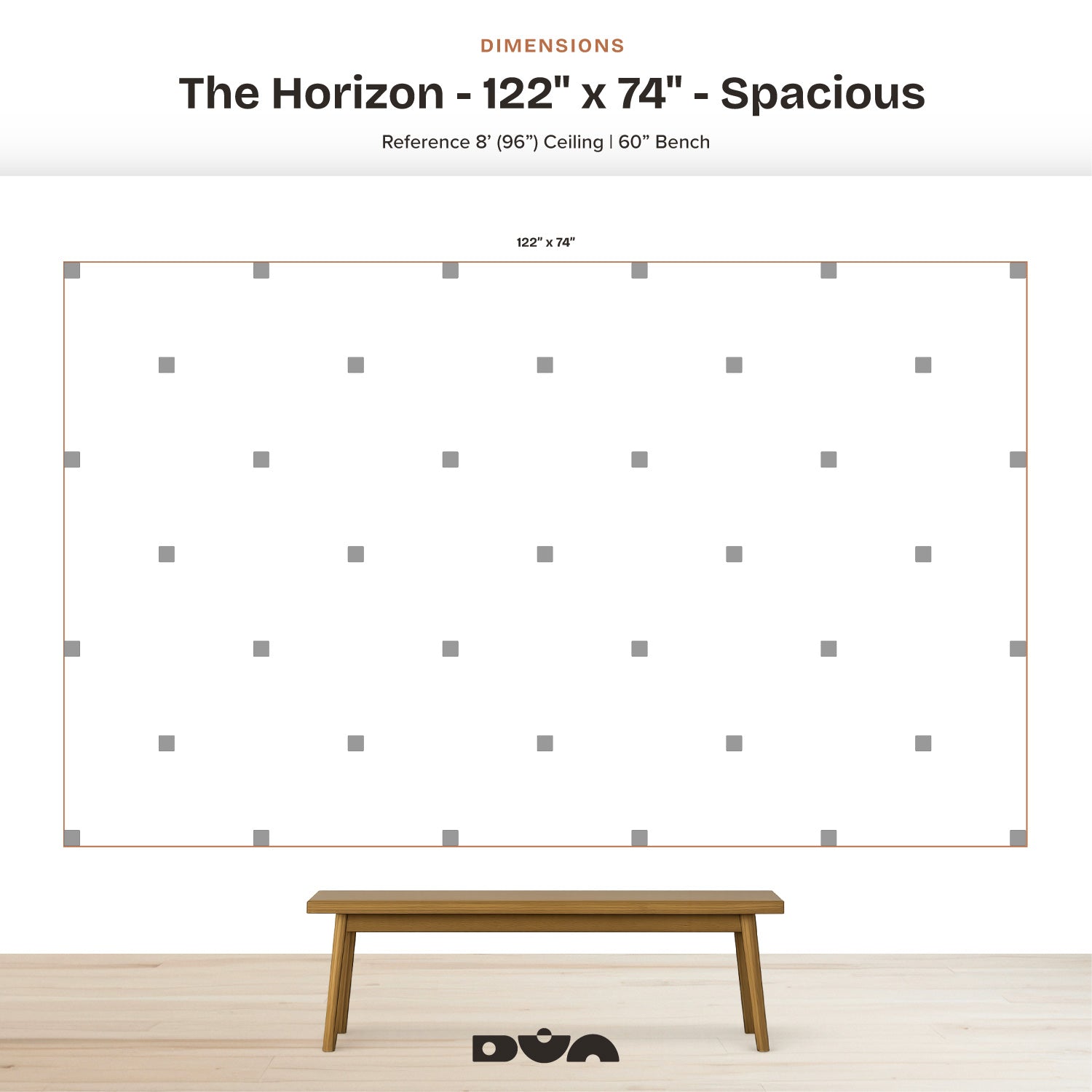 The Horizon - 122" x 74" - Spacious